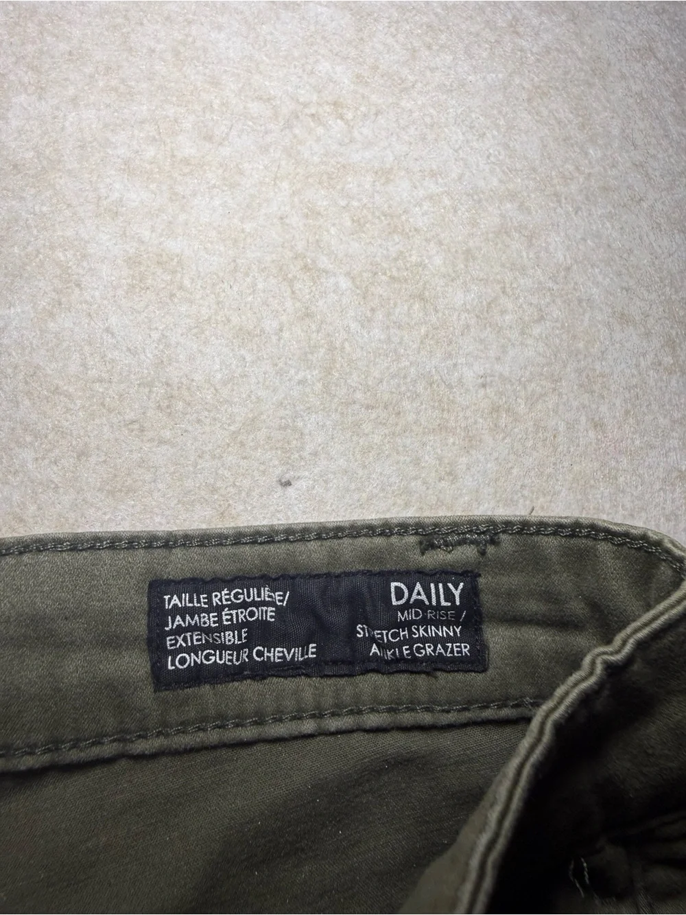 Buffalo David Bitton Daily Mid Rise Stretch Skinny Ankle Pants Women Size 34